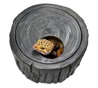 Cueva Para Esconder Reptiles: Decoración De Troncos De Resina De 4,8 Pulgadas, Punto De Hábitat De Tronco De Árbol Hueco Realista, Piedra Ornamental Para Pecera De Acuario Pesado, Refugio Para Tomar E