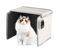 Cueva para gatos calefactable | Impermeable Plegable Cálido Cálido Cama Ajustable | Tienda de campaña climatizada para mascotas, para casa, dormitorio, sala de estar y balcón