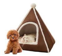 Cueva para gatos, cama tipo cueva para perros, casa de campaña de seguridad cálida para otoño e invierno, raza pequeña, cachorro de raza mediana al aire libre