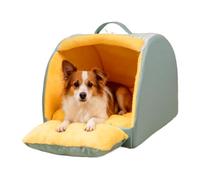 Cueva para gatos, cómodo nido de felpa resistente al viento | Cama interior para casa de gatos | para interiores del hogar, dormitorio, balcón, exterior, invierno, dormir, viajes