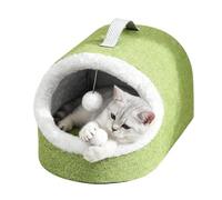 Cueva para Gatos, de Dormir con Alfombrilla Gruesa cálida, Cama para Gatos con Cueva, para Gatitos, Cachorros, Perros pequeños y Animales de Viaje de Invierno