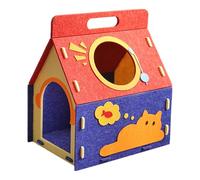 Cueva para Gatos de Interior, de Fieltro para Mascotas con recinto y Agujeros para Mirar, Dormir Suave para Gatitos, Cachorros, Gatos pequeños, Perros, Proporciona un Espacio de Descanso cálido y