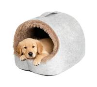 Cueva Para Gatos De Invierno Cama Para Cálida Cómoda Semi-Cerrada De | Casa Tienda Cubierta Para Cachorros Y Para Casa Dormitorio Estudiantil Apartamento Habitación Sala De Estar