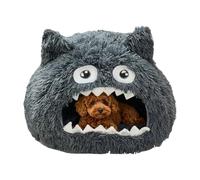 Cueva para Gatos, diseño en Forma de casa con Entrada Abierta, cojín Lavable para Gatos, Cama de cúpula, cómoda, Adecuada para Cachorros, Animales pequeños, Interior, Exterior, Navidad