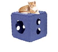 Cueva para gatos, nido de gato empalmado en forma de rompecabezas, tabla de rascar plegable, casas y condominios para gatos, cubo lavable para gatos en interiores y exteriores