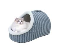 Cueva para gatos para gatos de interior,Cama para gatos para gatos de interior,Cama cueva para gatos mediana y grande | Zapatilla acogedora para mascotas de interior, acogedora cama escondida para mas