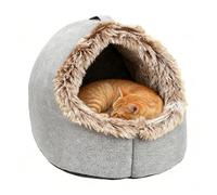 Cueva para Gatos: Refugio Cálido con Capa De Mezcla De Lana, Tranquilo, Disposición De Espacio De Descanso HabitatDome Acolchado | para Compañeros Jóvenes Rincones De Descanso Lugares del Vestíbu