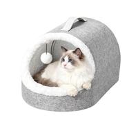 Cueva para gatos, tienda de campaña acolchada y cálida, suave y cálida, para gatos, cachorros, animales, perros pequeños, exteriores, viajes, invierno