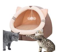 Cueva para perros | cama semicerrada para perros con cueva y peluche -