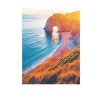 Cueva Pintar por Numeros Adultos Vista al mar Cuadros para Pintar por Numeros 100x135 CM Cuadros Decoracion Salon Modernos con Colorar Lienzo Pintura Acrilica y 3 Tipos Pinceles,Regalo Mujer 2YH-7639