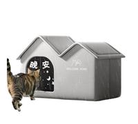 Cueva Plegable Y Cálida para Mascotas - Casa para Gatos Aislada Al Aire Libre para Invierno | Cueva para Gatitos Cerrada Resistente A La Intemperie | Ni-do para Perros De Exterior para Patio (L)