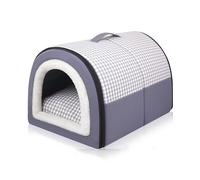 Cuevas para gatos con asa para interiores, casitas impermeables para gatitos, alfombrillas de sofá para mascotas, camas extraíbles para gatos con parte inferior antideslizante, camas extraíbles para