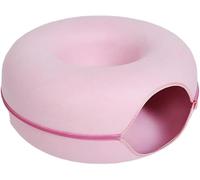 Cuevas para gatos de interior, túnel grande para múltiples, cama de cueva para gatos Peekaboo desmontable para gatos, escondite de gatitos de hasta 45 libras (rosa, S)