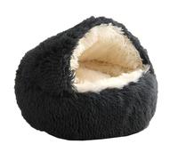 Cuevas para gatos para interiores, cama de felpa para gatos, cueva para dormir para gatitos, casas suaves para gatos, acogedoras, tienda de campaña cálida para mascotas, camas con capucha con parte