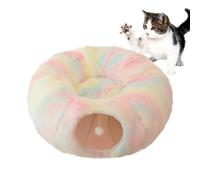 Cuevas plegables para gatos, camas para gatos en forma de dona, cueva de felpa para gatos, sofá lavable para gatos, cálido y desmontable, suministros para mascotas para gatos grandes y cachorros