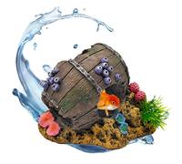 Cuevas y pieles de acuario, refugio de camarones de resina, cueva decorativa para peceras, diseño realista de barril de vino, ideal para esconderse, descansar camarones, decoración de jardín