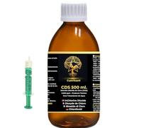 CueVitae CDS 500 ml (Dióxido de Cloro 3.000 ppm / 0,3 %) - Envase de vidrio ámbar con Jeringa Dosificadora - Solución Exclusiva para Tratamiento de Agua