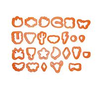 Cufaee 25Pcs Clay Earring Cutters, Polymer Clay Cutters Set, Polymer Clay Mold for Polymer Clay Jewelry Making (Orange)