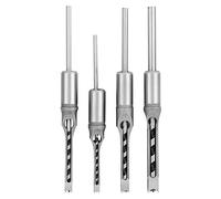 Cufaee 4Pcs Square Hole Drill Bits Set U Shaped Wood Mortising Chisel Kit