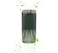Cufaee Air Purifier, Portable Car Negative Ion Air Cleaner with Atmosphere Light, Touch Control Type C Power Supply, for Office Living Room Home Bedroom (Black) (Green)