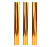 Cufaee Batones de retransmisión del Campo de Pista de 3pcs, Bastones de Pista de aleación de Aluminio, Equipos de Equipo de Carrera para Correr y Deportes al Aire Libre (Oro)