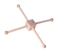 Cufaee Cambia de viento de madera, cultivo de atención de haya móvil Cuna de bebé, decoración del techo de dormitorio, kit de móvil para bebés para vivero doméstico