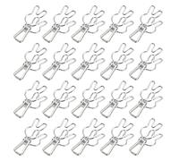 Cufaee Clip de metal hueco multipropósito de 20 pcs, abrazadera de resorte fuerte, clips de alambre de electroplatación para el hogar, escuela, proveedor de oficinas (Púrpura) (Azul) (Plata)
