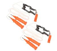Cufaee Punzones de Hielo retráctiles de 2 uds, púas de Seguridad para Hielo retráctiles, Martillo de Mano Doble con cinturón de Seguridad para Salvar Vidas