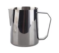 Cufaee Rater de espuma de leche de 450 ml, taza de mezcla de acero inoxidable 304, jarra de jarra humeante para bebidas de café (Negro)