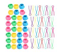 Cufaee Soporte para hilo de bobina, 60 clips para abrazar carretes, plástico de silicona, duradero, reutilizable para entusiastas del almacenamiento de carretes de máquinas de cose