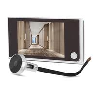 Cufaee Timbre digital de 3,5 pulgadas, timbre con mirilla electrónica con ojo de 120 grados, visor de puerta con cámara IR alimentada, foto visual, ojo de gato electrónico