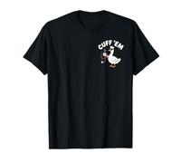 Cuff 'Em Goose Nurse Funny Silly Goose Nurse - Enfermera de 2 Caras Camiseta