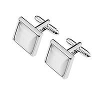 Cufflinks Cats Eye Stone Cufflinks for Mens Wedding Business Gifts Milky White Opal Cufflink