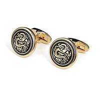 Cufflinks for Men Men Cufflinks Retro Pattern for Shirt French Cuff Links Business Wedding Party(B)