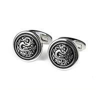 Cufflinks for Men Men Cufflinks Retro Pattern for Shirt French Cuff Links Business Wedding Party(C)