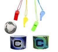 CuiCanfla Brazalete de Capitán, Brazalete de Capitán de Fútbol, Brazalete de Fútbol, Ajustable Brazalete de Fútbol, Banda del Capitán para Fútbol, Capitan de Futbol C, con 4 silbatos