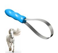 CuiCanfla Schweißmesser für Pferde, 28cm idealer Metallstriegel zum Abziehen von Schweiß, Schweißmesser mit Zacken, Wasser & Zacken zur Reinigung von Schmutz und losen Haaren zur Fellpflege