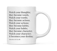 Cuida Tus Pensamientos; Se Convierten En Palabras. Cuida Tus Palabras; Se Convierten En Acciones. Cuida Tus Acciones. Tazas De Cerámica Elegante Tazas De Desayuno Duradero Mug 330Ml