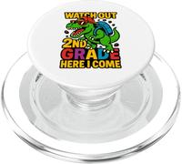 Cuidado 2do grado Here I Come Cool Back To School Dinosaur PopSockets PopGrip para MagSafe
