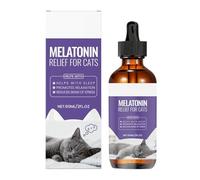 Cuidado Calmante para Gatos - 60 ml Suplemento Natural,Gotas Calmantes para Felinos - para Mascotas Mayores Cachorros Salud Estrés Tensión Viaje Hogar Horario Nocturno