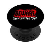 Cuidado con el sueño Privado Padre Cansado mamá papá Vida PopSockets PopGrip Adhesivo