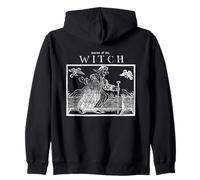 Cuidado con la Bruja Espeluznante Medieval gótico Terror brujería Sudadera con Capucha