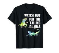 Cuidado con la camisa de Iguanas que caen, divertida Iguana que cae Camiseta