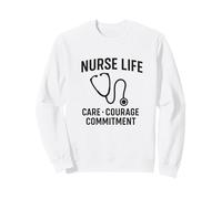Cuidado, Coraje, Compromiso | Regalo del Día Internacional de la Enfermera Sudadera