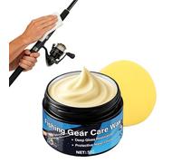 Cuidado de accesorios de pesca, crema de protección y cuidado de 50 g, cera de cuidado para accesorios de pesca, para prolongar la vida útil de su equipo, para una limpieza rápida y fácil y un