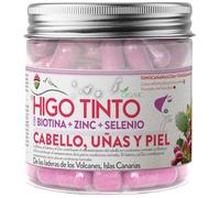 HIGO TINTO de Tuno Canarias con Biotina, Zinc y Selenio (90 Capsulas), Suplemento de Origen Natural, Complemento ECO y Vegano - Para el Cuidado de la Piel, Cabello, Huesos y Articulaciones