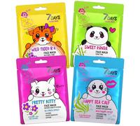 Cuidado De La Piel Con Mascarillas - Juego De Mascarillas En Láminas Hidratantes, Iluminadoras, Nutritivas, Refrescantes - Mascarilla Facial De Animales Bonita - 4 Unidades