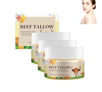 Cuidado de la piel con sebo bovino, bálsamo sebo y miel, sebo de ganado sauce, cuidado hidratante intensivo para pieles secas y sensibles, 118 ml (3 unidades)