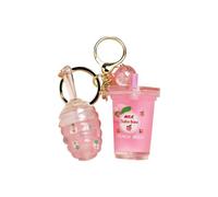 Cuidado de los labios, protección solar, dilución de aceite de labios, línea de labios, anticraqueo, cuidado hidratante, aceite de labios, llavero, colgante de coche para aceite de árbol de té (rosa