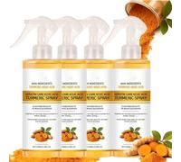 Cuidado de queratina exfoliante con ácido cójico y cúrcuma, cuidado de queratina corporal con ácido cójico y espray de cúrcuma, solución exfoliante para cara y cuerpo. (4 unidades)